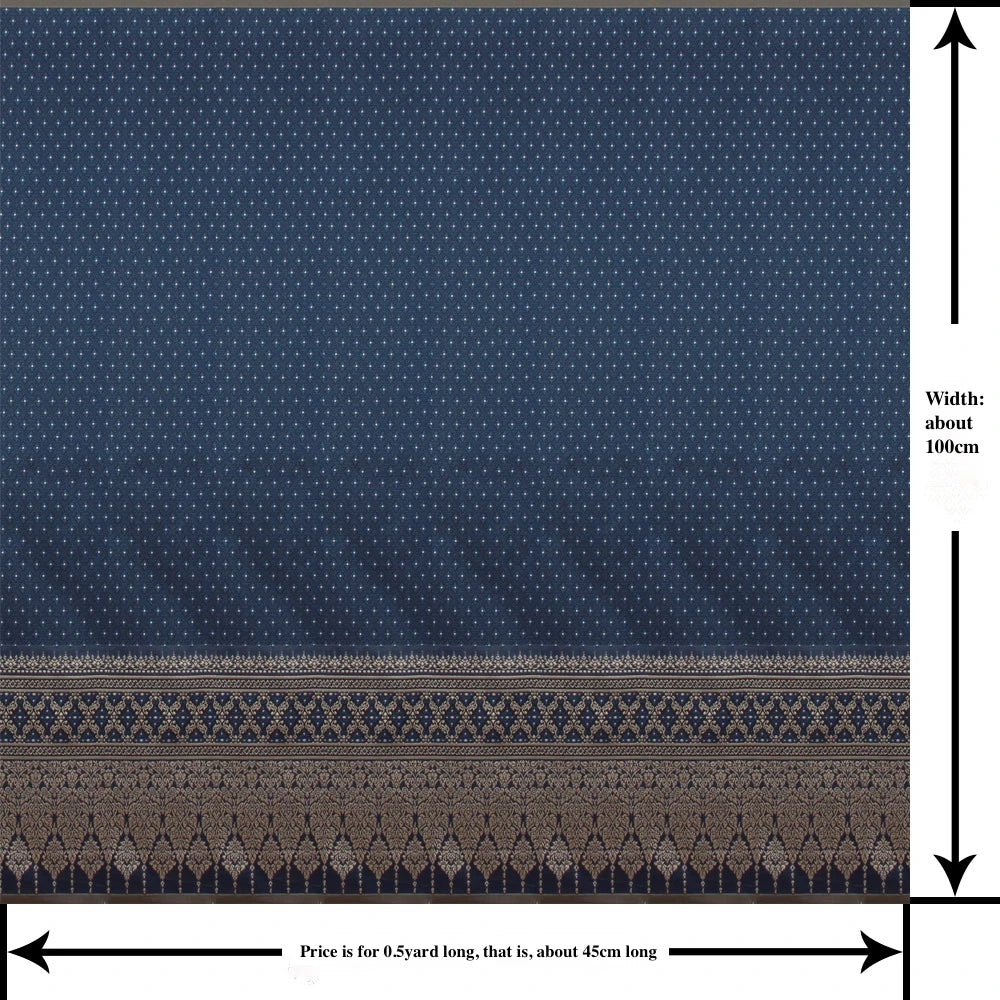 45x100cm Southeast Asia Ethnic Polyester Brocade Jacquard Woven Satin Fabric DIY Thai Skirt Tube Dress Cloth Saree Sari Textile