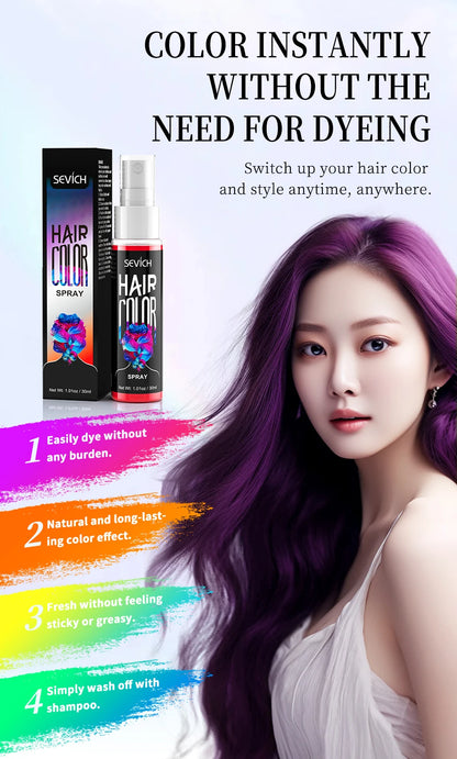 Hair Color Spray Hairs Dyed Hair Colour Styling Product Long Lasting Dye for Hair Beards Coloring Temporary Hair Colour Cream