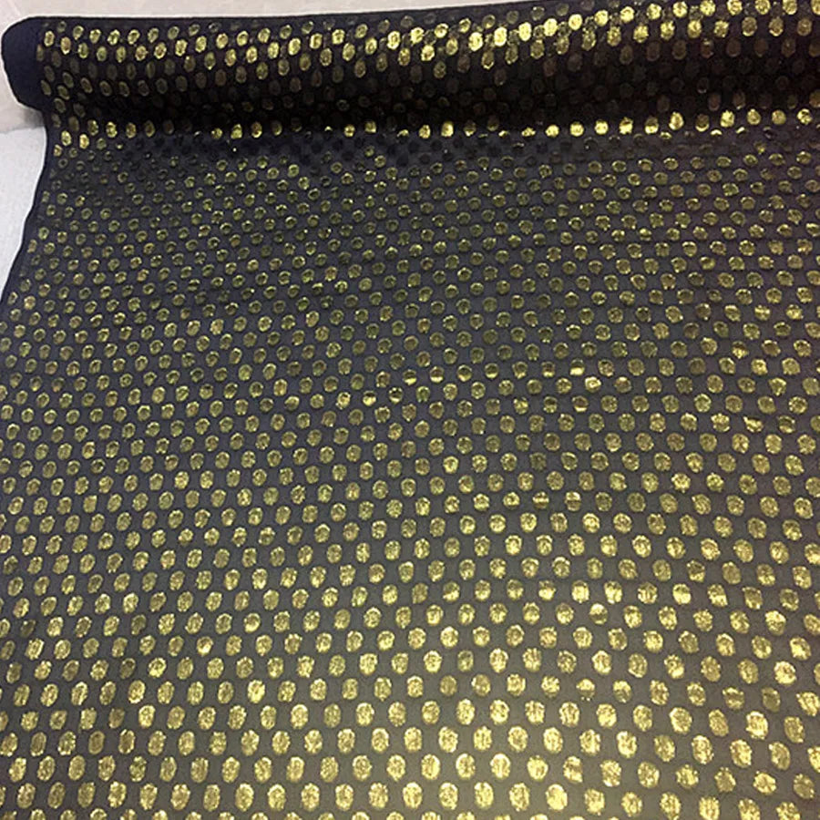 New Somali Dirac Metallic Jacquard Floral Silk With Gold Lurex Mulberry Silk Saree Dress Tissue