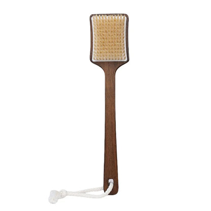 Scrubbing Brush Wood Long Handle Hair Brush Soft Bristles Ergonomic Shower Back Scrub Comfortable Back Scrubber Skin Cleanser