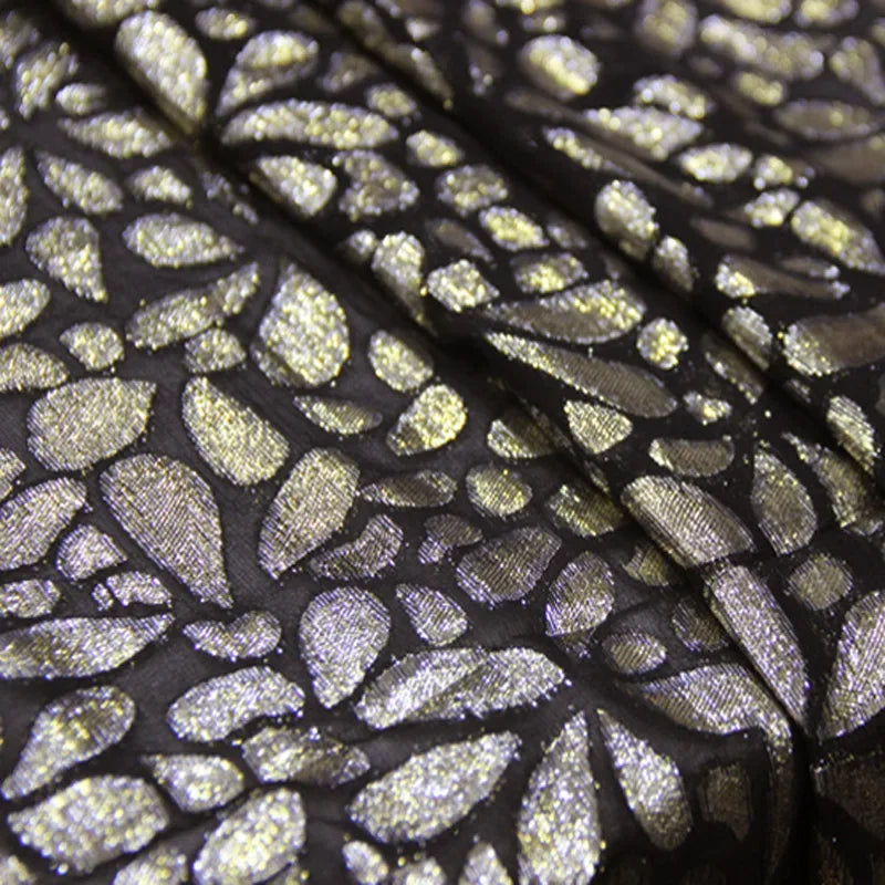 Blue Saree Fabric Shimmer Silk Metallic Shiny Hijab Scarf Craft DIY Sewing Material