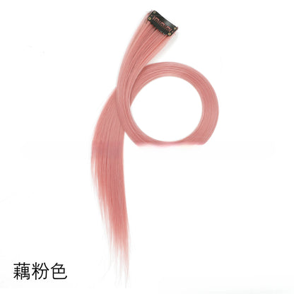 13 Colors Colorful Party Highlight Clip in Straight Hair Extensions for Girls 50cm Y2K Multi-Color Hair Synthetic Hairpieces