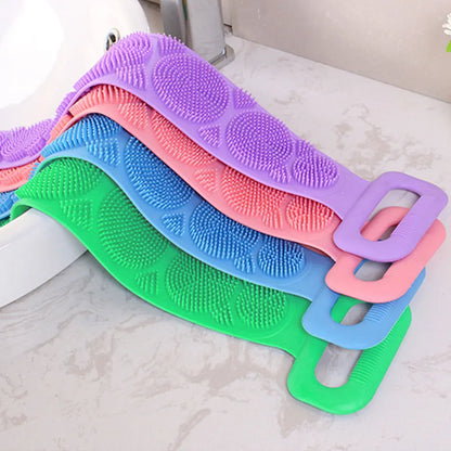 Silicone Body Scrubber Back Massage Exfoliating Sponge Bathroom Bath Brush Scrub Shower Brush Body Wash Scrub Removal Bath Tool