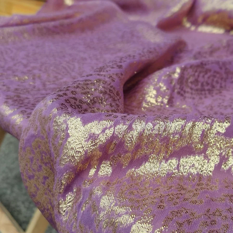 Super Deal Somali Dirac Jacquard Silk With Metallic Lurex Mulberry Silk Saree Dress Tissue