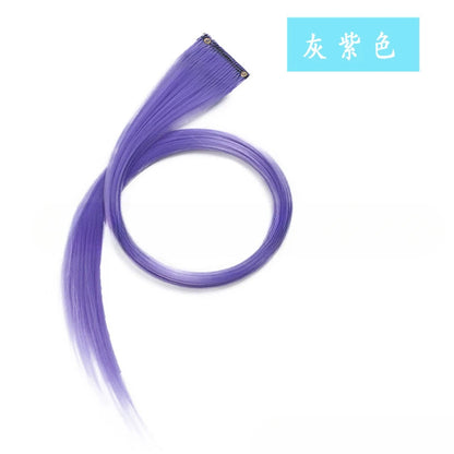 13 Colors Colorful Party Highlight Clip in Straight Hair Extensions for Girls 50cm Y2K Multi-Color Hair Synthetic Hairpieces