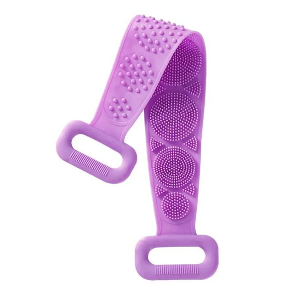 Silicone Body Scrubber Back Massage Exfoliating Sponge Bathroom Bath Brush Scrub Shower Brush Body Wash Scrub Removal Bath Spong