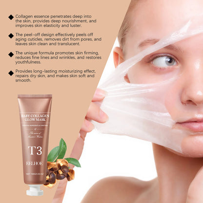 Collagen Peel Off Mask Face Deep Cleansing Moisturizing Shrink Pores Oil-Control Hydrating Beauty Health Skin Care Facial Mask