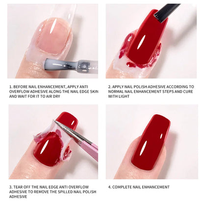 8ml Nail Peel Off Liquid Anti-Overflow Glue Edge Latex Tape, Peel OffCuticle Guard Nails Finger Lacquer Protector, Nail Polish