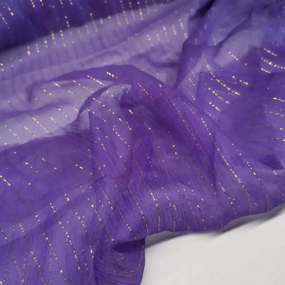 Silk Georgette Lurex 6mm Shiny Jacquard Metallic Saree Dress Scarf Fabric