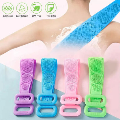Silicone Body Scrubber Back Massage Exfoliating Sponge Bathroom Bath Brush Scrub Shower Brush Body Wash Scrub Removal Bath Tool