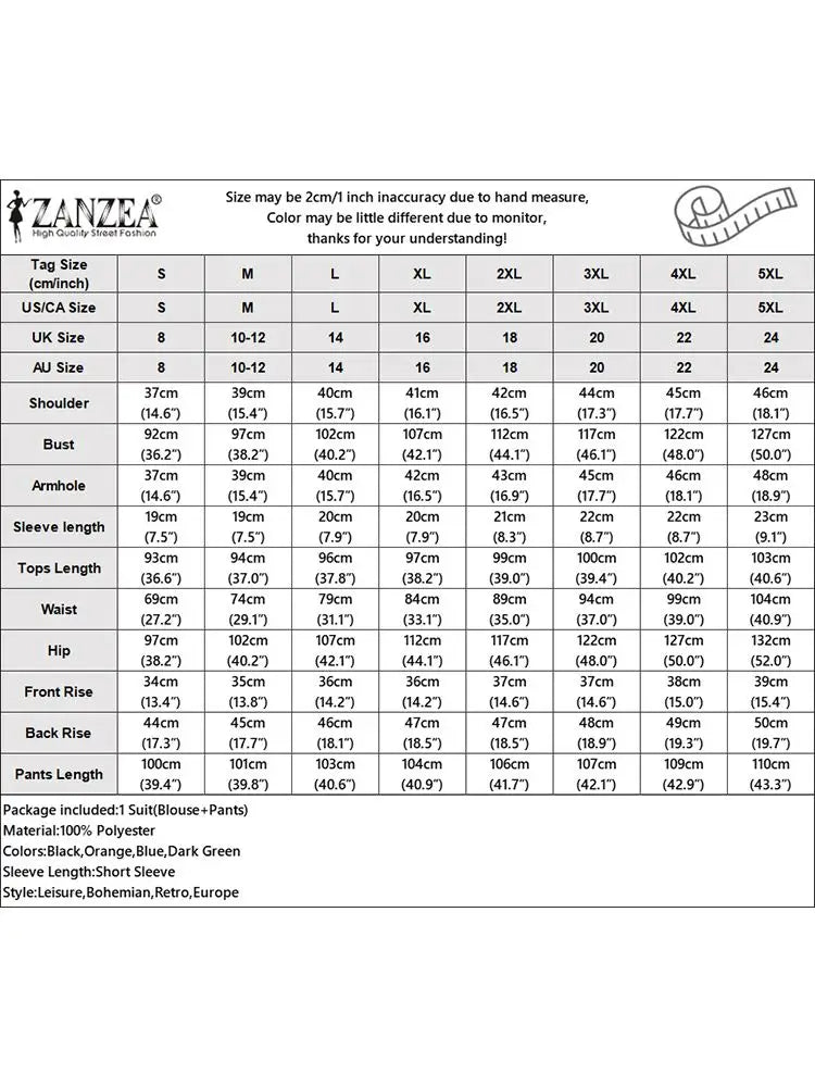 ZANZEA Summer Women Matching Sets OL Work Outfits Causal Short Sleeve Shirt Loose Wide Leg Pants Fashion Suit Urban Tracksuits