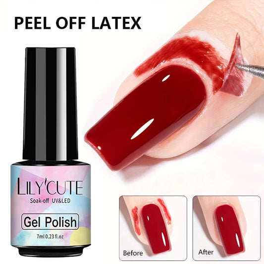 LILYCUTE Nail Art Peel Off Latex Liquid Tape Glue Protect Nail Polish Varnish Anti-Overflow Latex Skin Care Nail Tools