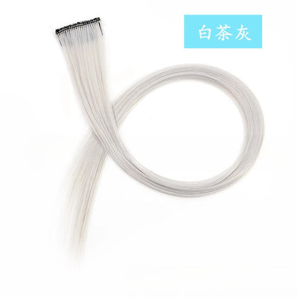 13 Colors Colorful Party Highlight Clip in Straight Hair Extensions for Girls 50cm Y2K Multi-Color Hair Synthetic Hairpieces