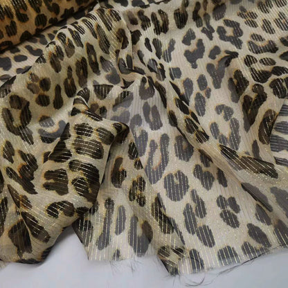 Silk Georgette Lurex 6mm Shiny Jacquard Metallic Saree Dress Scarf Fabric