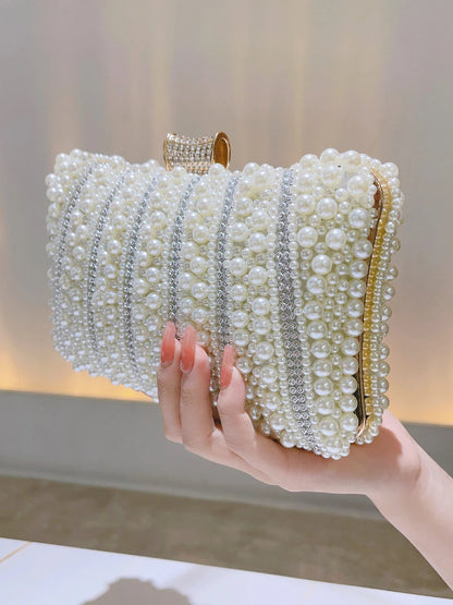 Diamonds Small Bags Pearl Handbags Women's Banquet Celebrities Handbags With Evening Dresses Cheongsam Clutch Purse