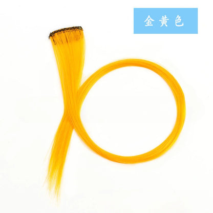 13 Colors Colorful Party Highlight Clip in Straight Hair Extensions for Girls 50cm Y2K Multi-Color Hair Synthetic Hairpieces