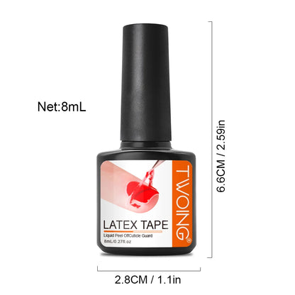 8ml Nail Peel Off Liquid Anti-Overflow Glue Edge Latex Tape, Peel OffCuticle Guard Nails Finger Lacquer Protector, Nail Polish