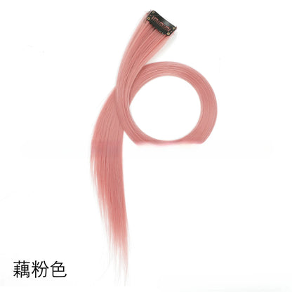 13 Colors Colorful Party Highlight Clip in Straight Hair Extensions for Girls 50cm Y2K Multi-Color Hair Synthetic Hairpieces