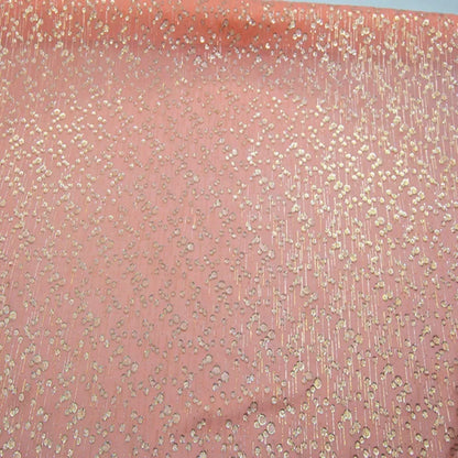 Blue Saree Fabric Shimmer Silk Metallic Shiny Hijab Scarf Craft DIY Sewing Material