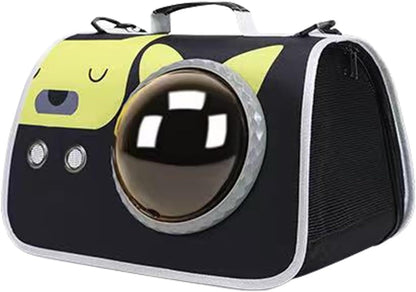 pet products Printed Space Capsule Cat Bag, Large Capacity Crossbody Dog Bag, Universal Pet Bag for All Seasons