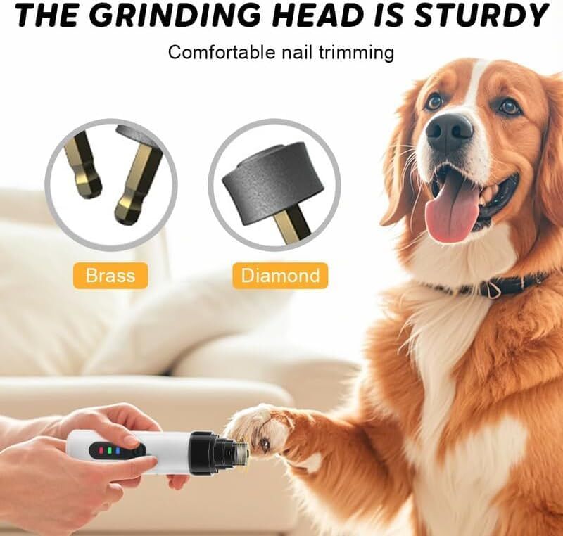 Pet products Silent Groom Pro Nail Grinder, 2025 New Dog Nail Trimmer, USB Rechargeable Pet Nail Grinder, Dog Nail Trimmers, Pet Paws Grooming Smoothing Tool