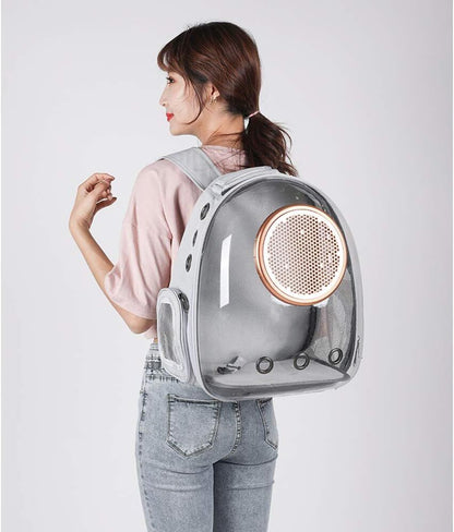 pet products Pet Space Capsule Backpack, Small Medium Cat Puppy Dog Carrier, Transparent Breathable Heat Proof, Pet Carrier for Travel Hiking Walking Camping, Grey