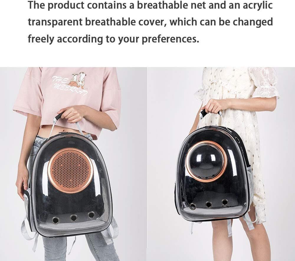 pet products Pet Space Capsule Backpack, Small Medium Cat Puppy Dog Carrier, Transparent Breathable Heat Proof, Pet Carrier for Travel Hiking Walking Camping, Grey
