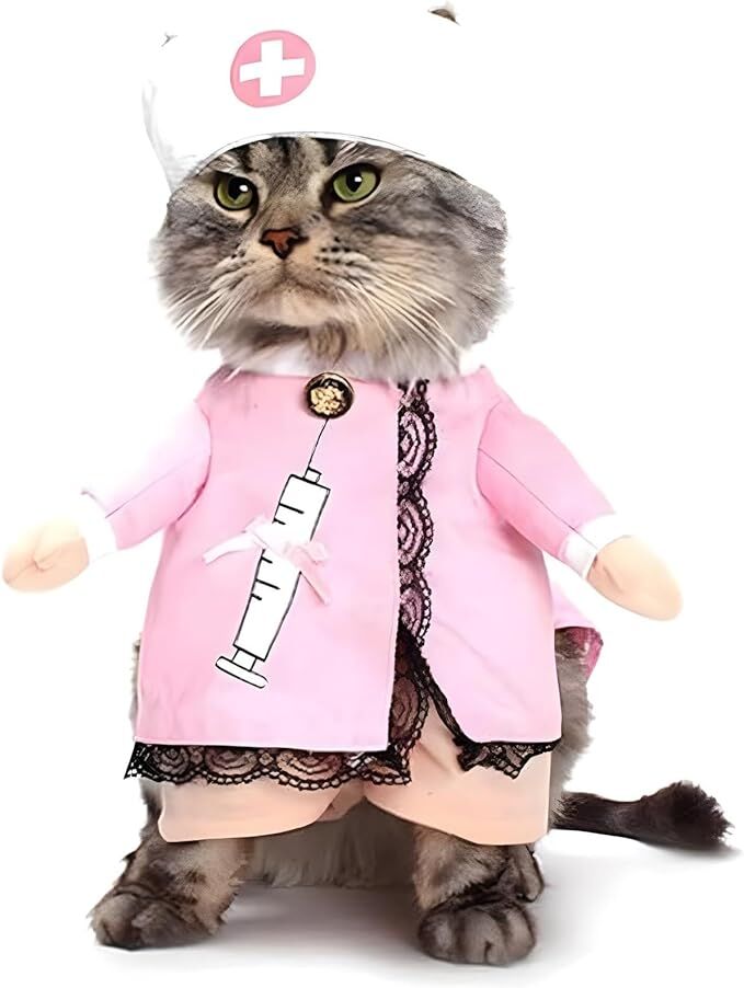 pet products Dog Costume Clothes Halloween Cat Costumes Small Animal Funny Pets Clothing for Doggy Kitty Rabbits Piggy, Nurse
