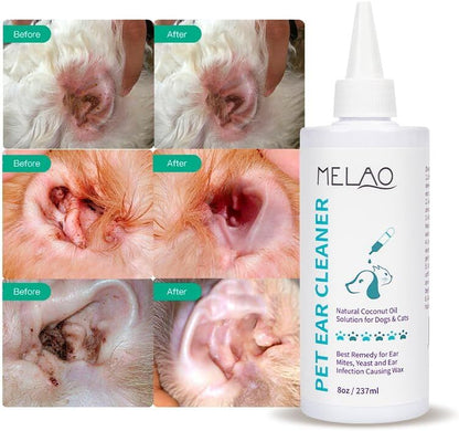 pet products Pet products Ear Cleanser for Dogs and Cats – Gentle Daily Ear Wash – Long Nozzle for Deep Ear Cleaning – Removes Wax, Odor & Moisture
