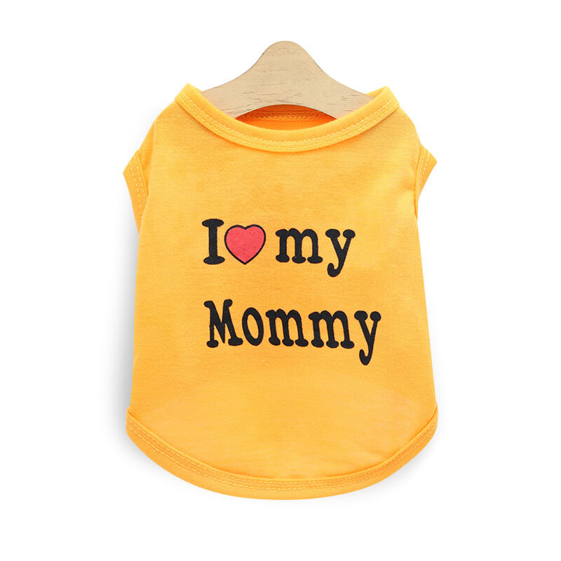 Pet products 4-Piece Pet Vest Set for Summer - Includes 4 Versatile Vests with I ❤️ my Mommy Message, Lightweight Breathable Fabric Perfect for Dogs and Cats in Warm Weather（XL）