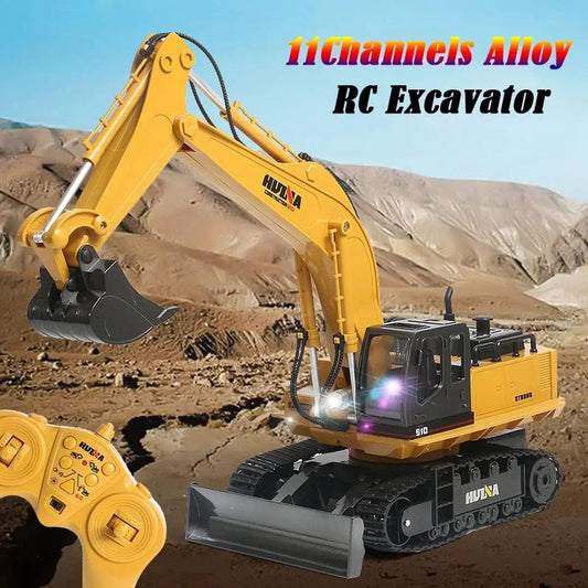 HUINA 1/14 RC Electric Excavator 1535 Remote Control Digger 15CH 2.4G Radio Finished Toy Model Battery Sound Light Effects Hobby Grade Model for Ages 14+ Femina Worldwide