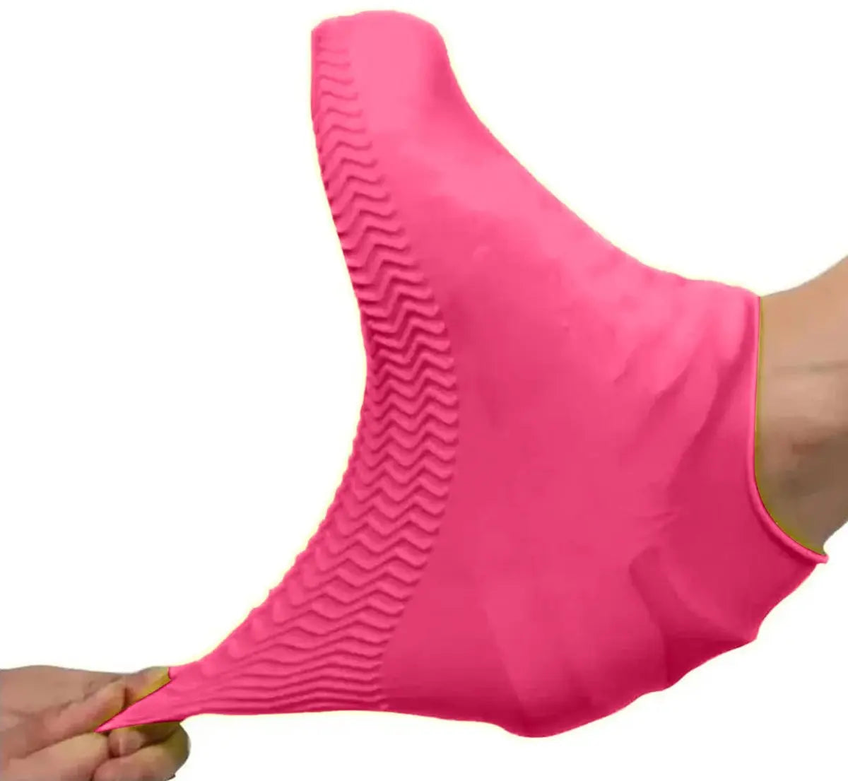 Overshoes - 1 Pair - Waterproof Silicone Overshoes - Reusable, Non-slip, Suitable for Outdoor Activities (Pink - Size L) Femina Worldwide