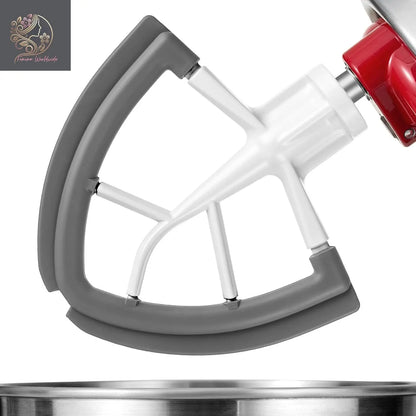 Flex Edge Beater For Kitchenaid Mixer Accessory,Kitchen Aid Attachments For Mixer,Fits Tilt-Head Stand Mixer Bowls For 4.5-5 Quart Bowls,Beater With Silice Edges,Grey