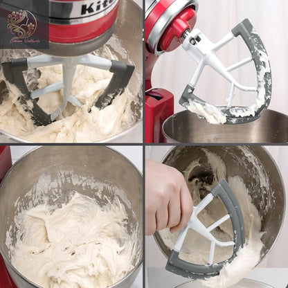 Flex Edge Beater For Kitchenaid Mixer Accessory,Kitchen Aid Attachments For Mixer,Fits Tilt-Head Stand Mixer Bowls For 4.5-5 Quart Bowls,Beater With Silice Edges,Grey