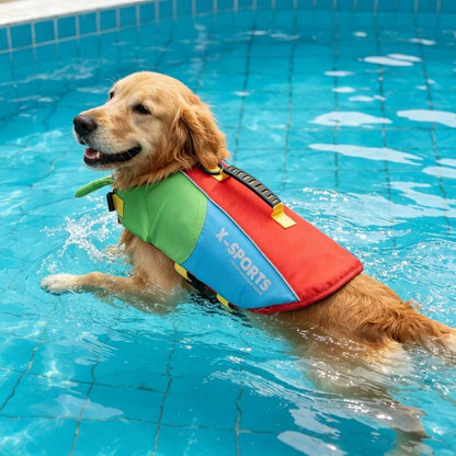 Dog Life Jacket with Rescue Handle and Adjustable Straps, Reflective Pet Swimming Vest for Small Medium Large Dogs, Floatation Safety Coat for Pool Beach Lake Boating and Outdoor Water Play (M, Green)