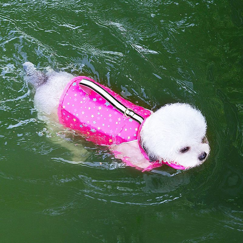 Dog Life Jacket with Rescue Handle and Adjustable Straps, Reflective Pet Swimming Vest for Small Medium Large Dogs, Floatation Safety Coat for Pool Beach Lake Boating and Outdoor Water Play (M, Green)