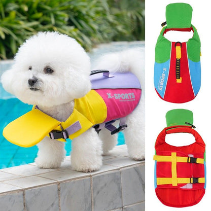 Dog Life Jacket with Rescue Handle and Adjustable Straps, Reflective Pet Swimming Vest for Small Medium Large Dogs, Floatation Safety Coat for Pool Beach Lake Boating and Outdoor Water Play (M, Red)
