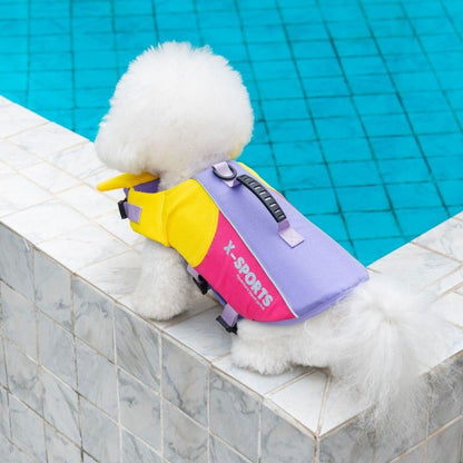 Dog Life Jacket with Rescue Handle and Adjustable Straps, Reflective Pet Swimming Vest for Small Medium Large Dogs, Floatation Safety Coat for Pool Beach Lake Boating and Outdoor Water Play (S, Red)