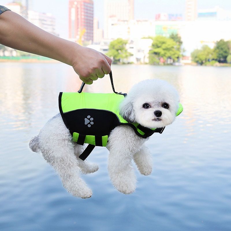 Dog Life Jacket with Rescue Handle and Adjustable Straps, Reflective Pet Swimming Vest for Small Medium Large Dogs, Floatation Safety Coat for Pool Beach Lake Boating and Outdoor Water Play (S, Red)