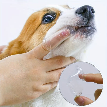 Soft Silicone Pet Finger Toothbrush - Gentle Dental Care for Dogs and Cats, Easy Teeth Cleaning Tool with Recyclable Materials, Perfect for Daily Oral Hygiene