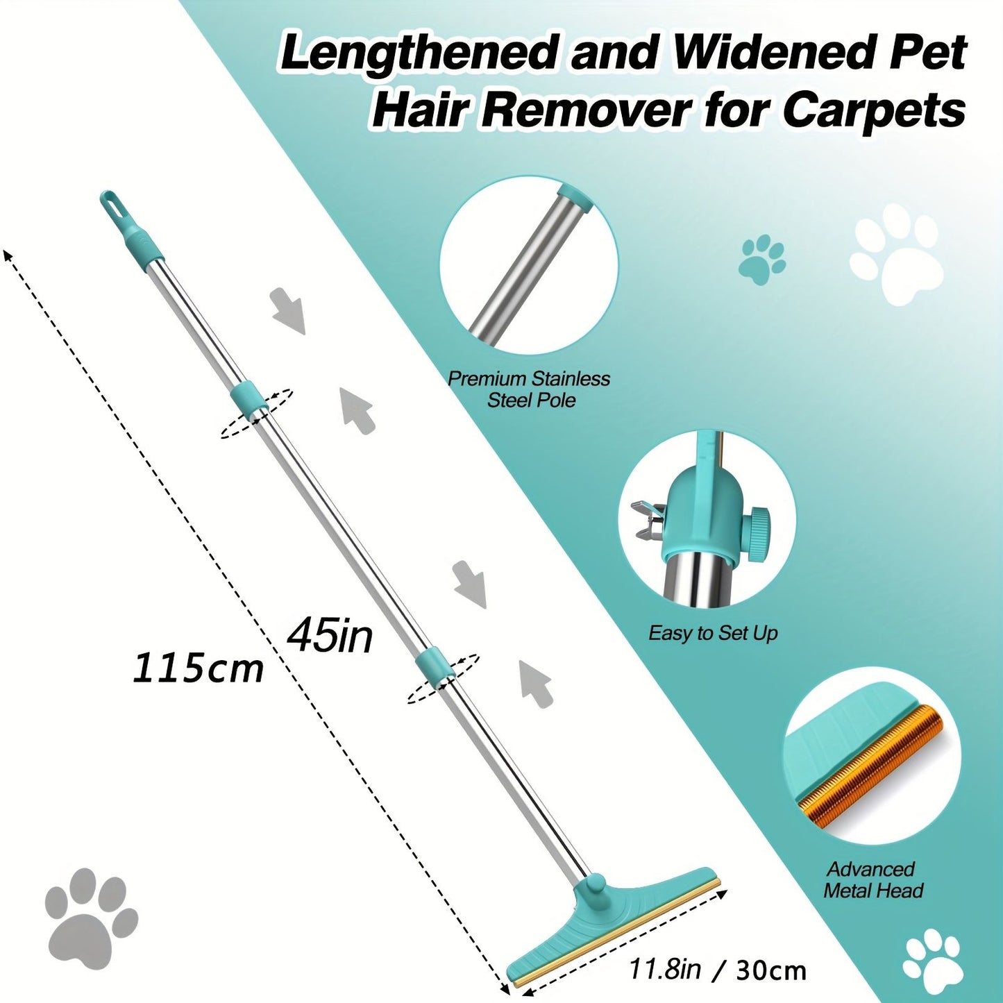 Blue Yellow pet hair remover broom, pet cleaning supplies, pet hair removal, Australian pet owners, carpet pet hair cleaner, floor pet hair cleaner, pet hair broom Australia, pet hair brush, lint remover broom