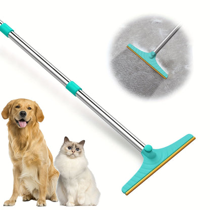 Blue Yellow pet hair remover broom, pet cleaning supplies, pet hair removal, Australian pet owners, carpet pet hair cleaner, floor pet hair cleaner, pet hair broom Australia, pet hair brush, lint remover broom