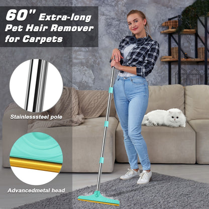 Blue Yellow pet hair remover broom, pet cleaning supplies, pet hair removal, Australian pet owners, carpet pet hair cleaner, floor pet hair cleaner, pet hair broom Australia, pet hair brush, lint remover broom