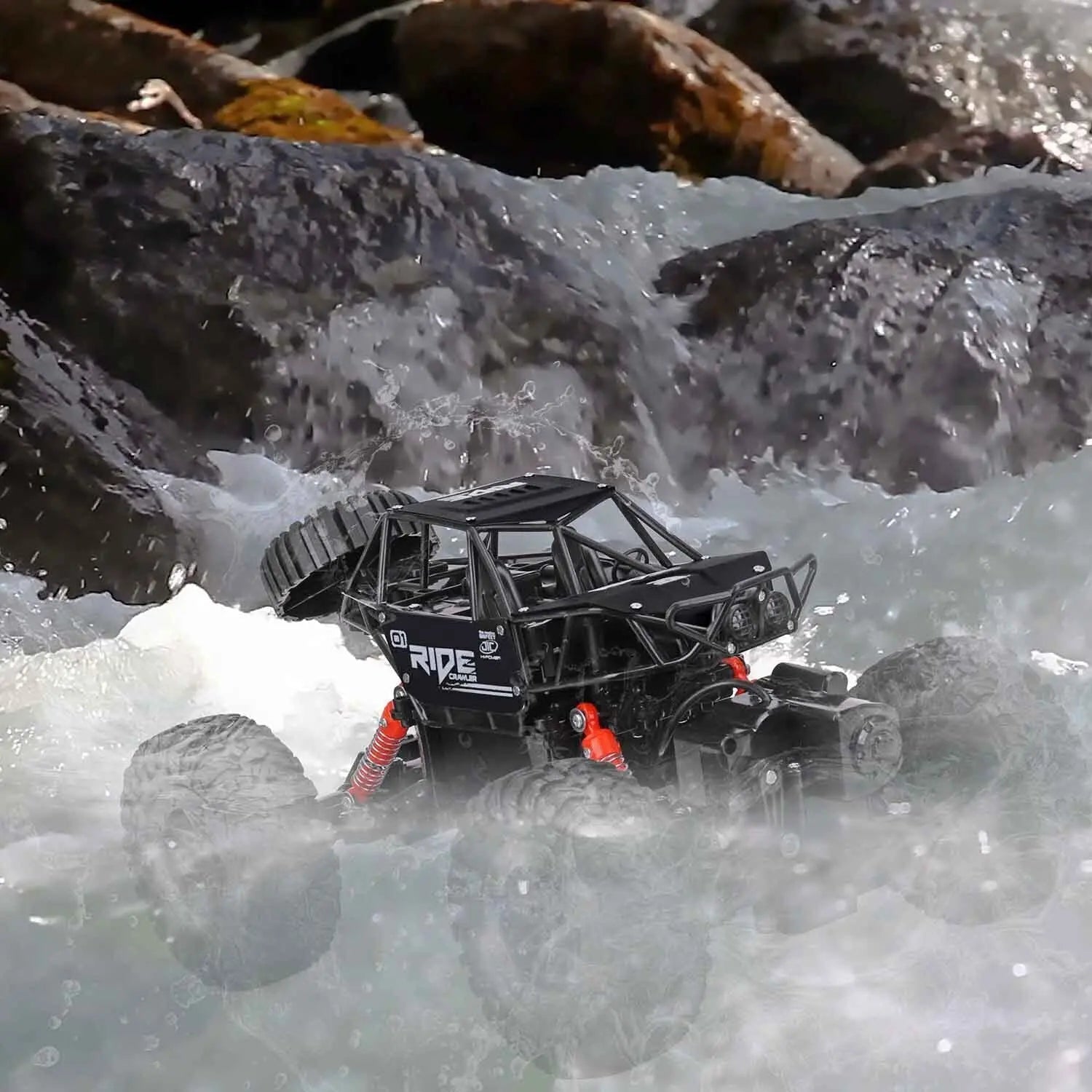 Remote Control Waterproof Amphibious Car (Black) - For All Terrains Femina Worldwide