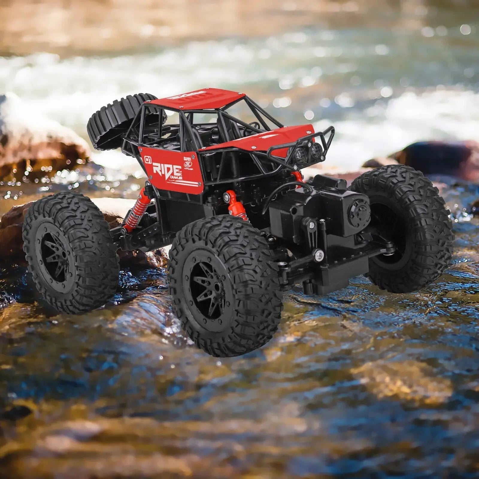 Remote Control Waterproof Amphibious Car (Red) - For All Terrains Femina Worldwide