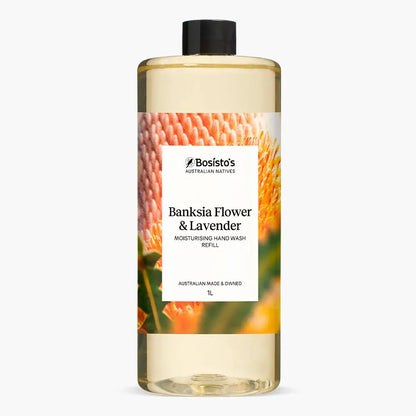 1L Hand Wash Refill Banksia Lavender Bosisto's Moisturising Soap Free Liquid Gel Femina Worldwide