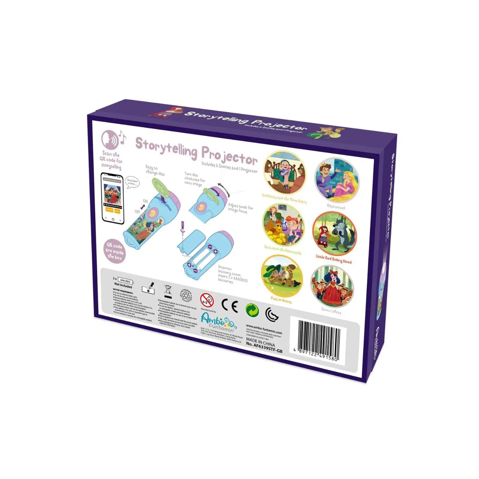 Storytelling Torch Projector 6 Stories Gift Set - Audio Kids Learning STEM Toy  - Series 2 Femina Worldwide
