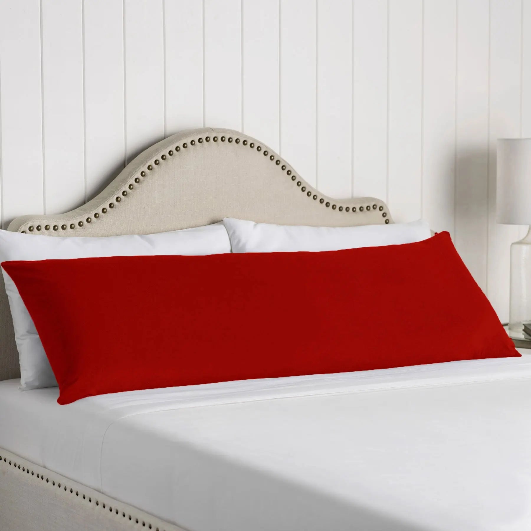 Artex 100% Cotton Body Pillowcase Red Femina Worldwide