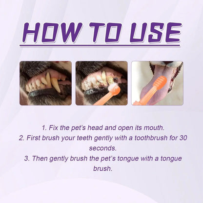 Pet Tongue Brush and Toothbrush Set for Oral Cleaning Dental Health Care for Pet