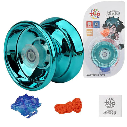 Alloy Metal Professional YoYo Bundle Bearing Ball Toy for Boys Gift - Green Femina Worldwide